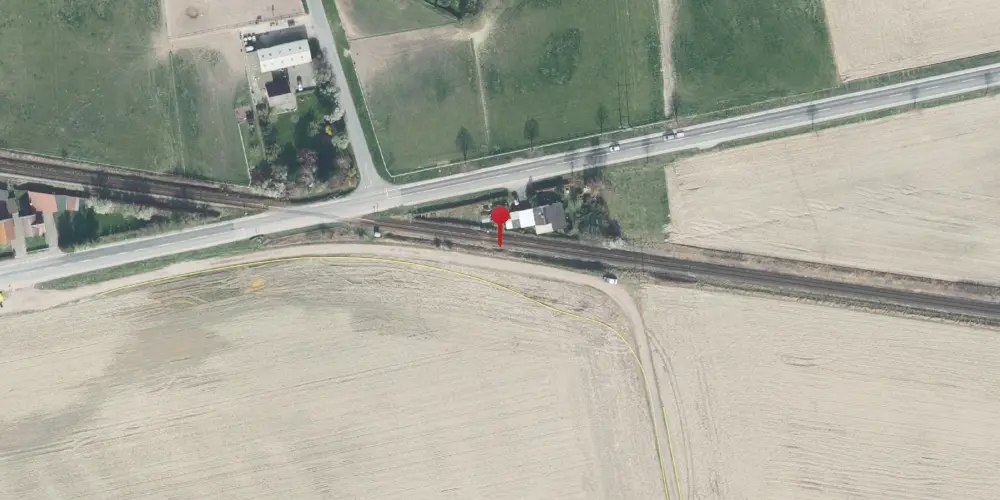 Historisk kort over Sæby Huse Trinbræt