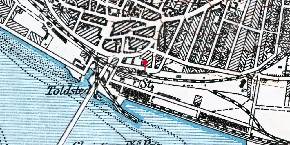 Historisk kort over Nørresundby Havnestation Station Historisk kort over Nørresundby Havnestation Station