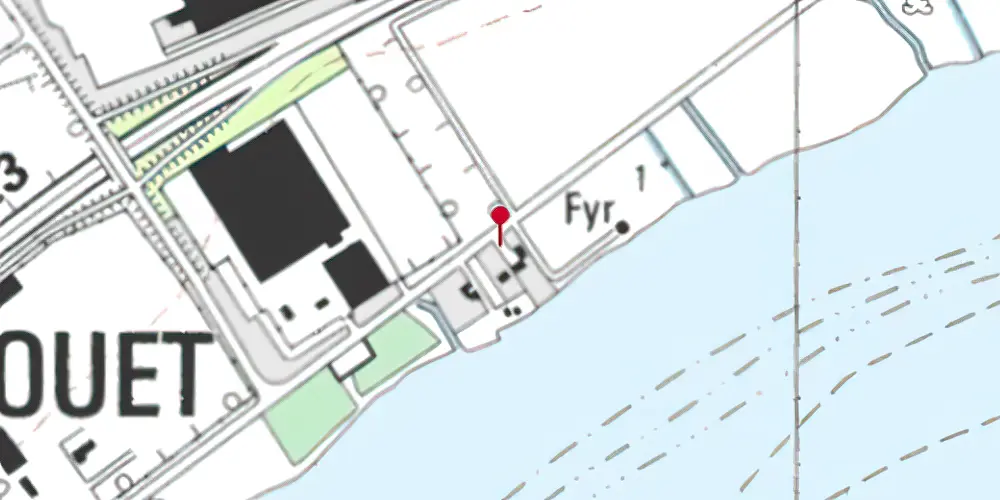 Historisk kort over Engholm Strand Trinbræt