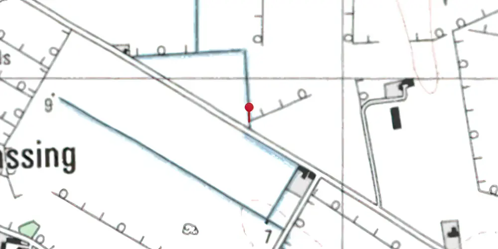 Historisk kort over Øster Hassing kær Trinbræt Historisk kort over Øster Hassing kær Trinbræt