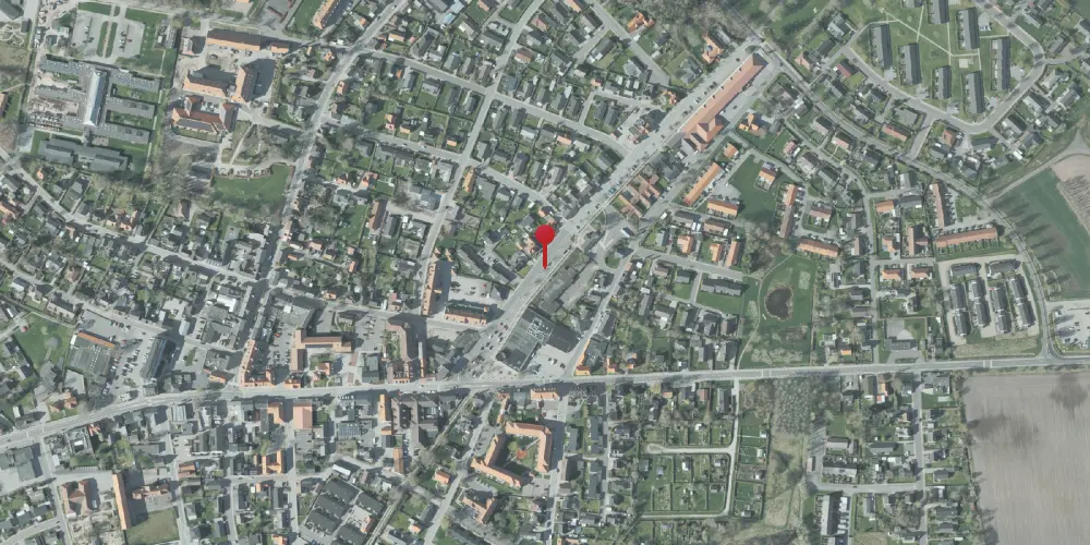 Historisk kort over Dronninglund Station