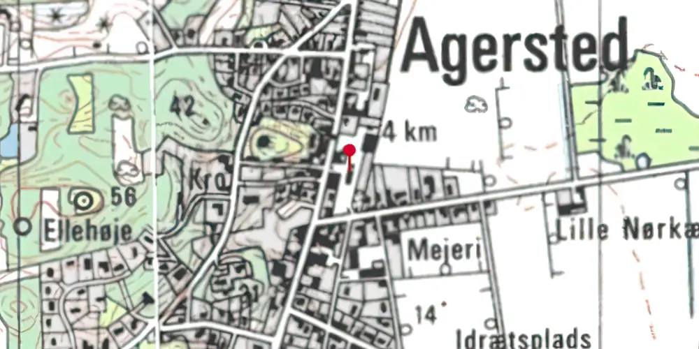 Historisk kort over Agersted Station