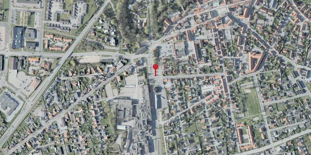 Historisk kort over Sæby Station