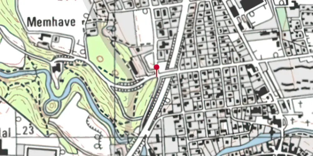 Historisk kort over Kurhotellet Trinbræt