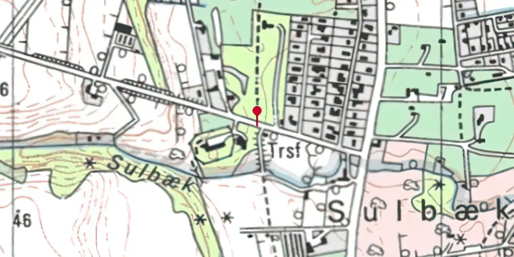Historisk kort over Sulbæk Trinbræt