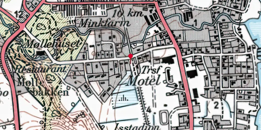 Historisk kort over Bangsbo Billetsalgssted Historisk kort over Bangsbo Billetsalgssted