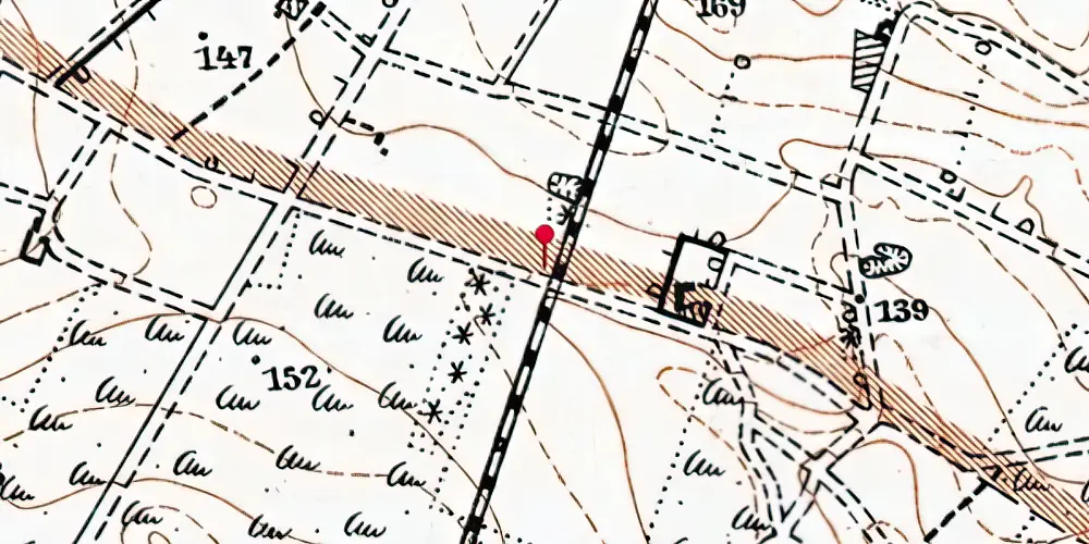 Historisk kort over Risdal Trinbræt Historisk kort over Risdal Trinbræt