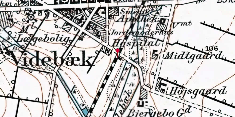 Historisk kort over Videbæk ved Gl. Kongevej Trinbræt Historisk kort over Videbæk ved Gl. Kongevej Trinbræt