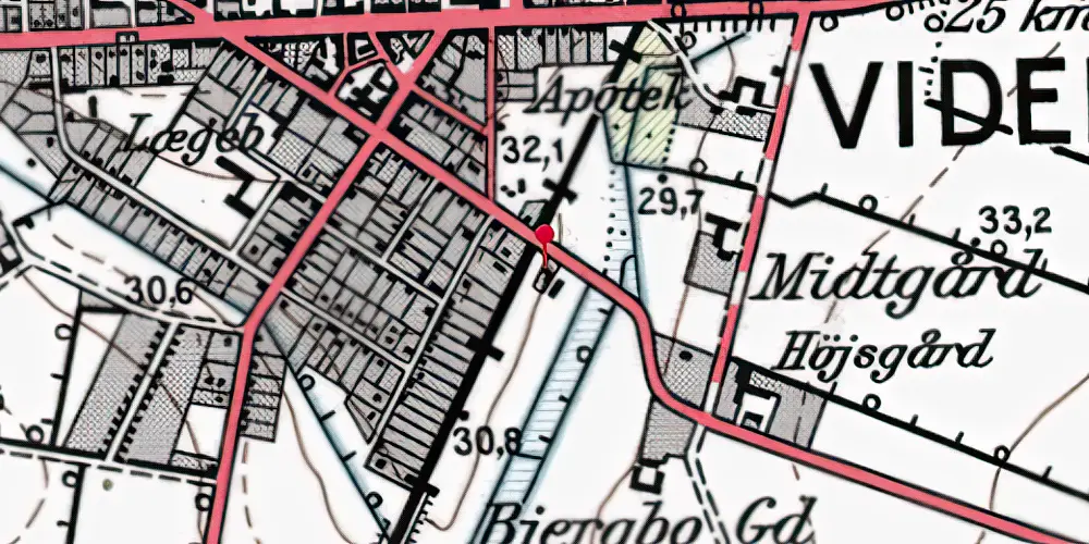 Historisk kort over Videbæk ved Gl. Kongevej Trinbræt Historisk kort over Videbæk ved Gl. Kongevej Trinbræt