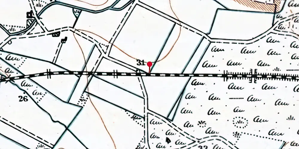 Historisk kort over Stampen Trinbræt