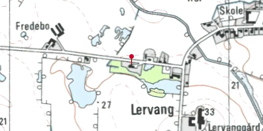 Historisk kort over Lervang Station Historisk kort over Lervang Station