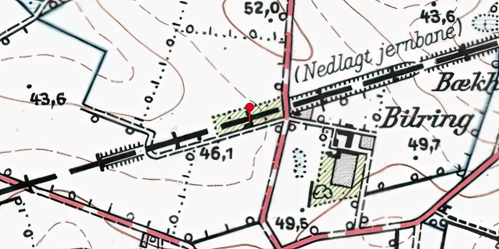 Historisk kort over Vesterbæk Trinbræt Historisk kort over Vesterbæk Trinbræt