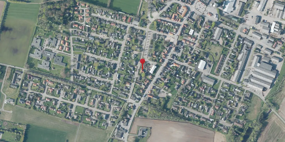 Historisk kort over Spjald Station Historisk kort over Spjald Station