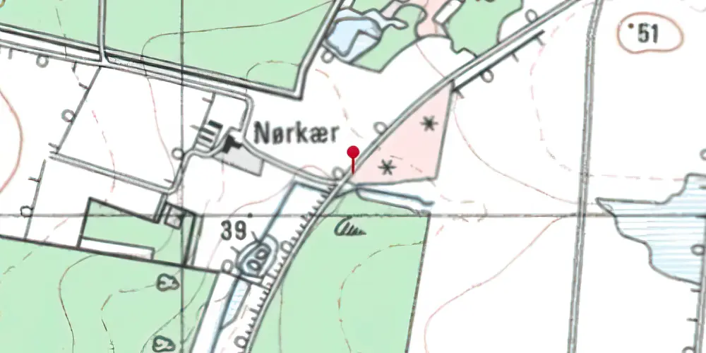 Historisk kort over Lille Tarp Trinbræt Historisk kort over Lille Tarp Trinbræt