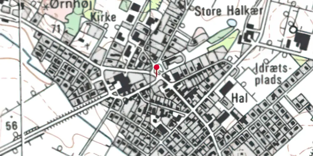 Historisk kort over Ørnhøj Station Historisk kort over Ørnhøj Station