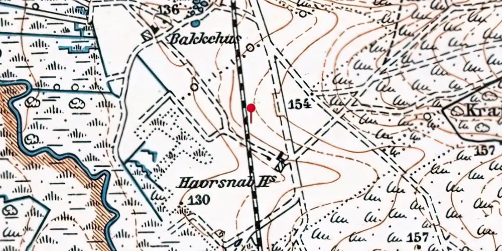 Historisk kort over Havrsnab Trinbræt Historisk kort over Havrsnab Trinbræt