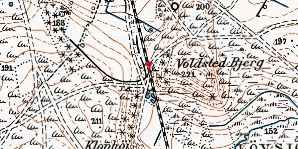 Historisk kort over Gammelvind Trinbræt (uofficielt) Historisk kort over Gammelvind Trinbræt (uofficielt)