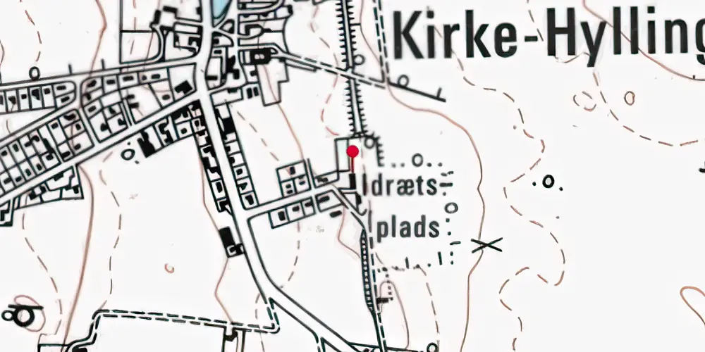 Historisk kort over Kirke Hyllinge Station