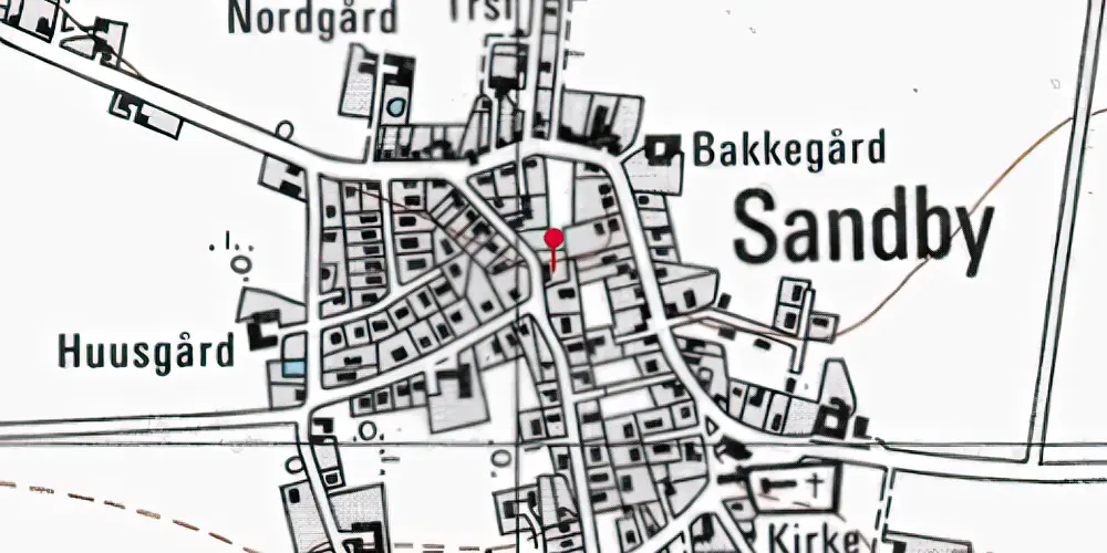 Historisk kort over Harpelunde Station