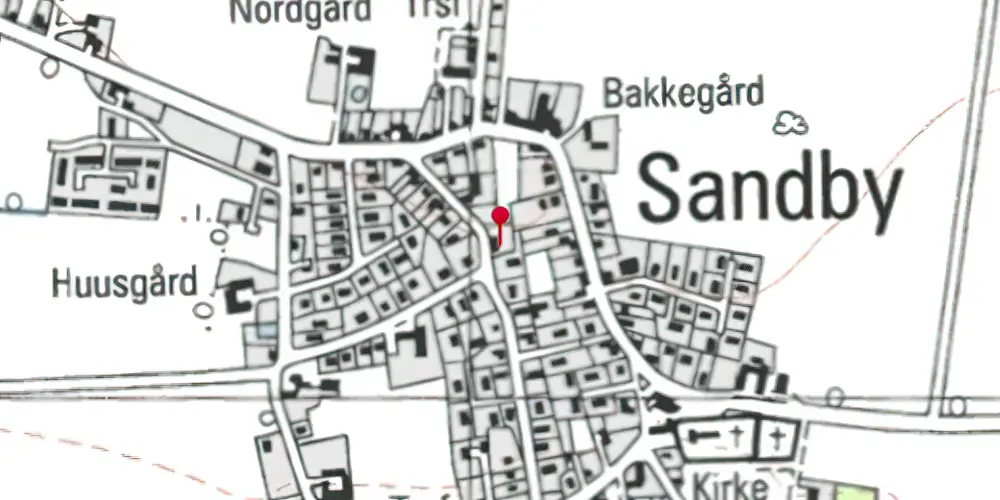 Historisk kort over Harpelunde Station