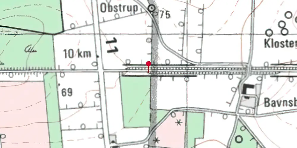 Historisk kort over Resdalhus Trinbræt