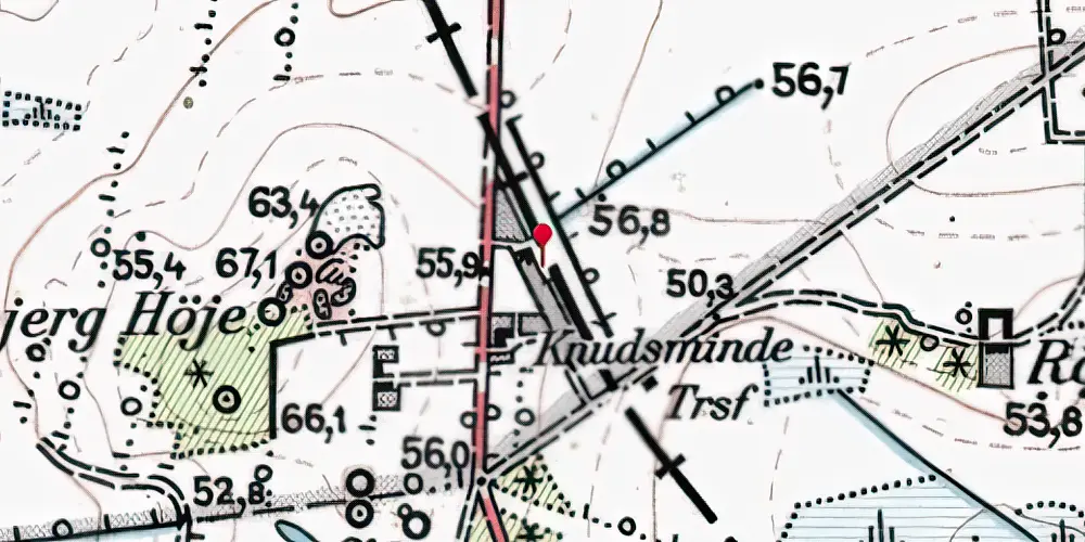 Historisk kort over Vennevold Station