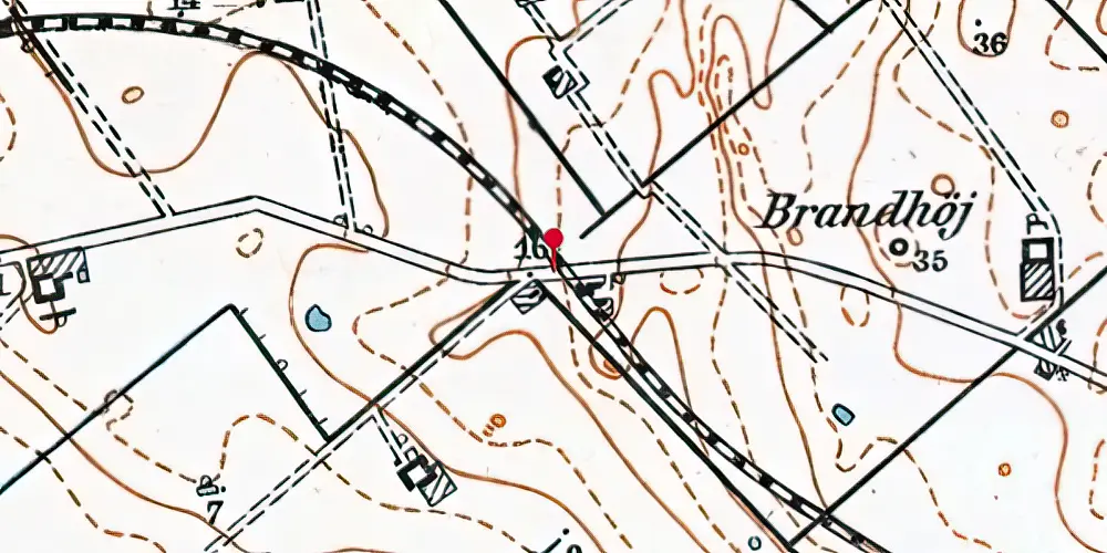 Historisk kort over Enghave (Hørve-Værslev) Trinbræt (uofficielt)