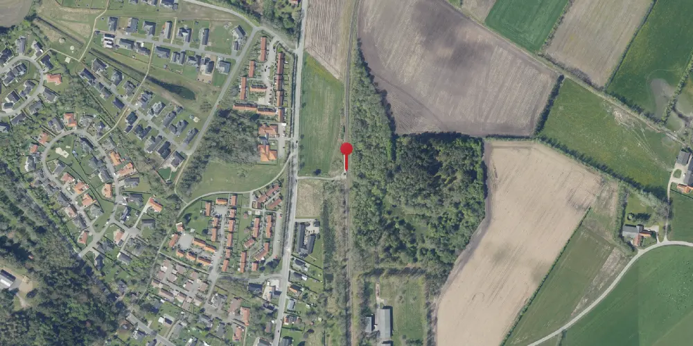 Historisk kort over Baunhøj Trinbræt Historisk kort over Baunhøj Trinbræt