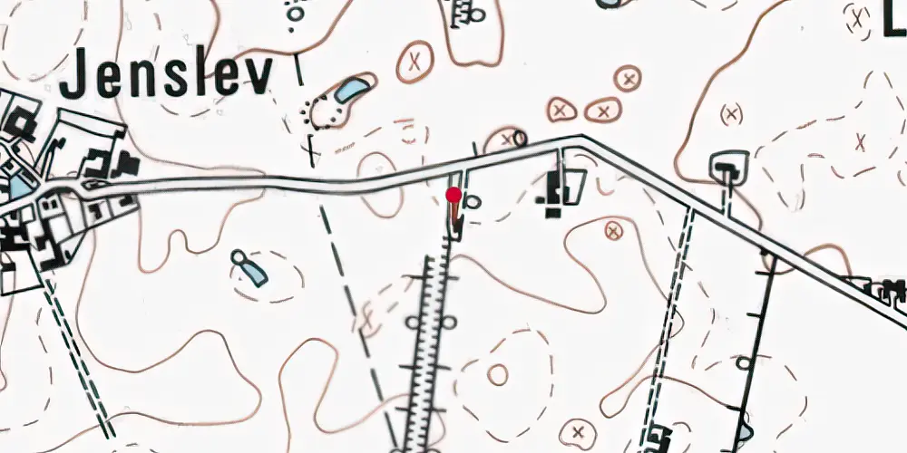 Historisk kort over Jenslev Trinbræt