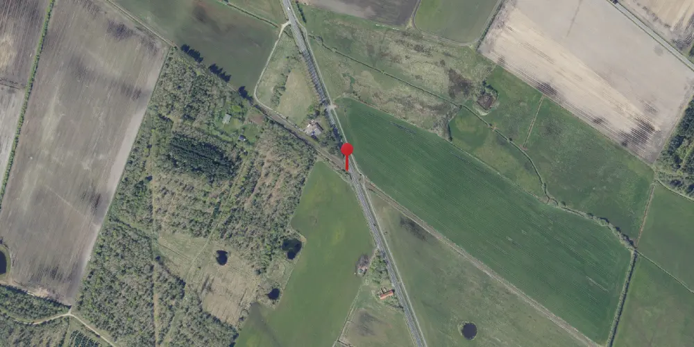 Historisk kort over Nørre Nebel Landevej Trinbræt