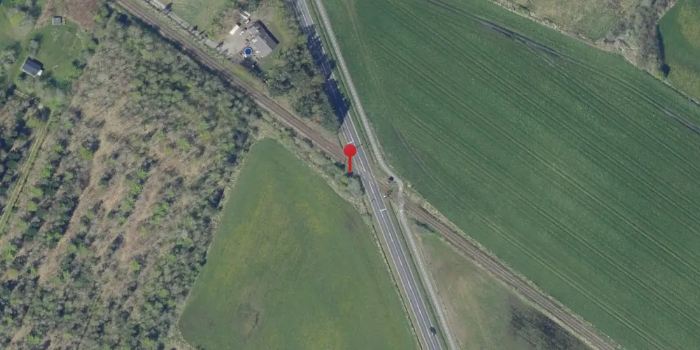 Historisk kort over Nørre Nebel Landevej Trinbræt