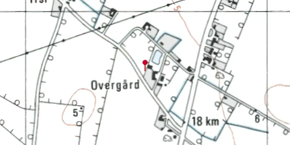 Historisk kort over Obling Trinbræt