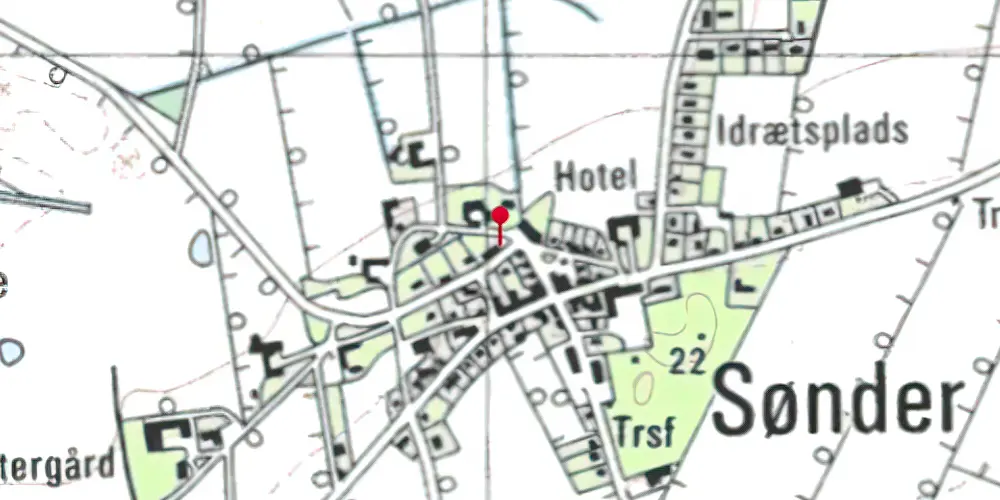 Historisk kort over Sønder Vium Station Historisk kort over Sønder Vium Station