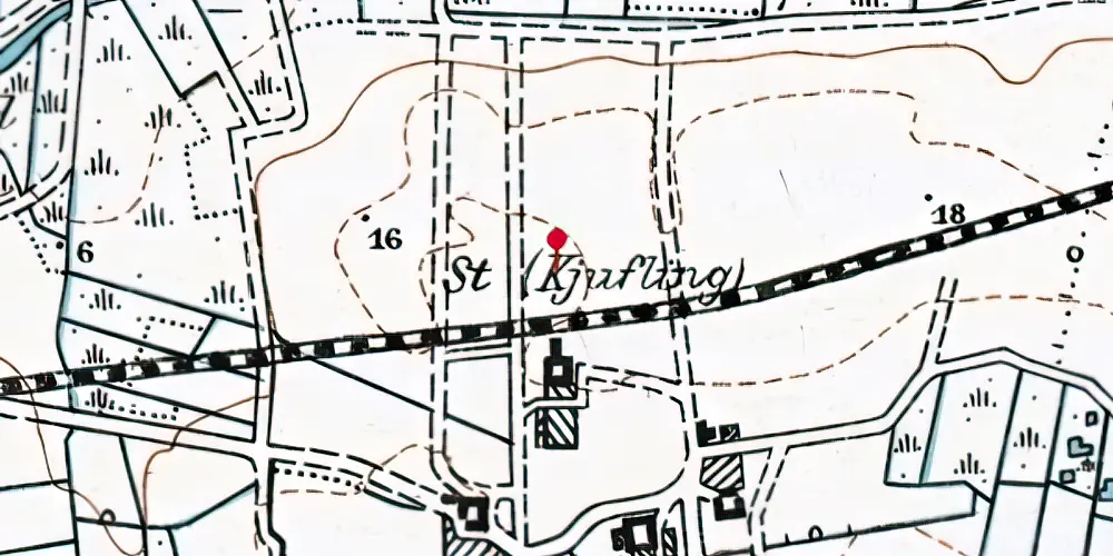 Historisk kort over Kyvling Trinbræt