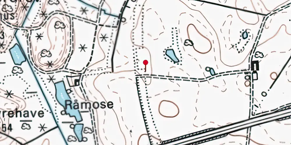 Historisk kort over Torkilstrup Trinbræt