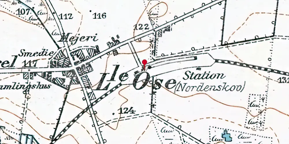 Historisk kort over Nordenskov Station