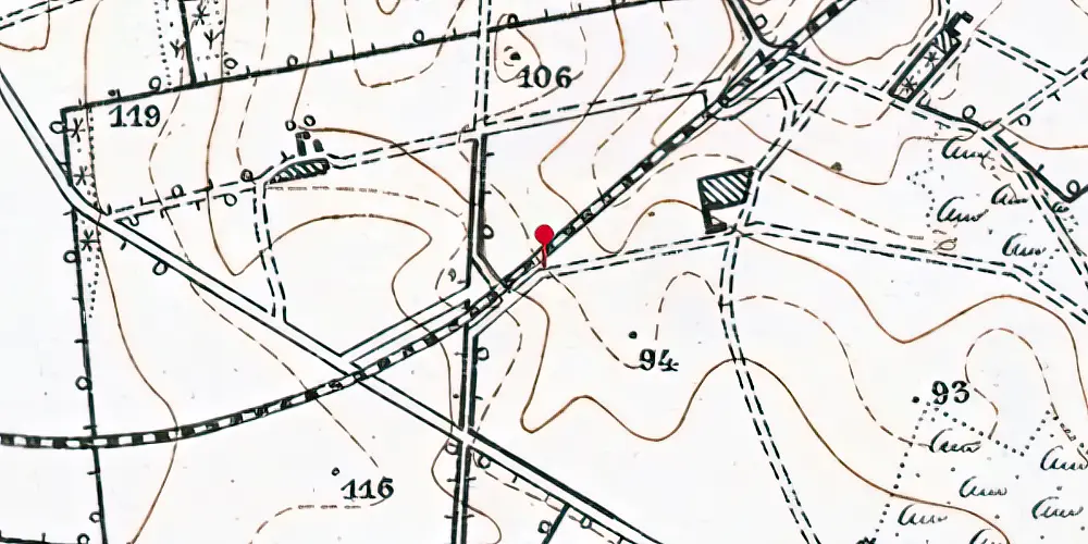 Historisk kort over Bolhede Trinbræt med Sidespor Historisk kort over Bolhede Trinbræt med Sidespor