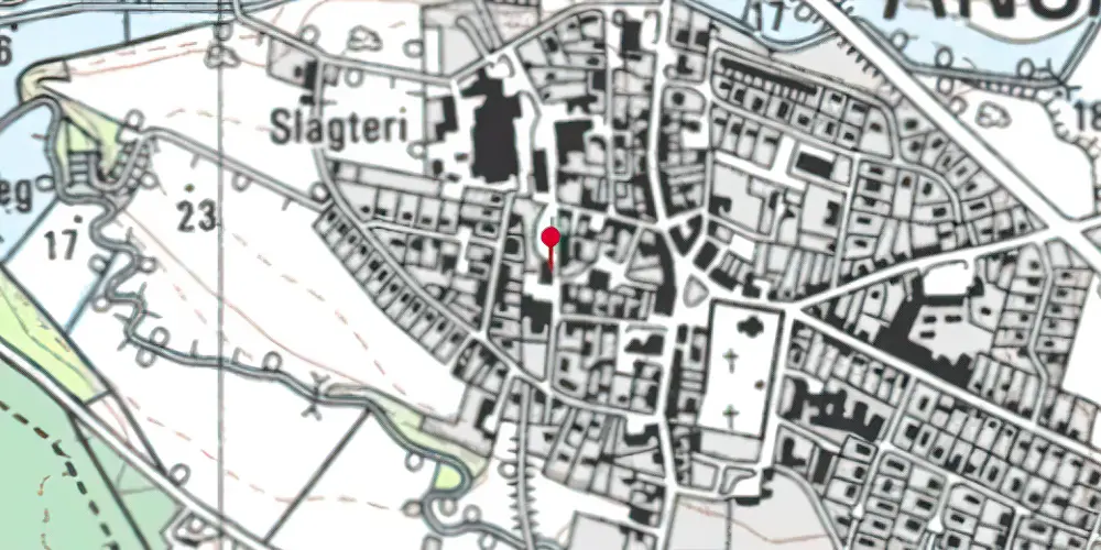 Historisk kort over Ansager Station