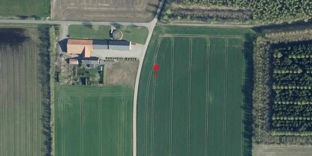 Historisk kort over Tyndkær Trinbræt med Sidespor