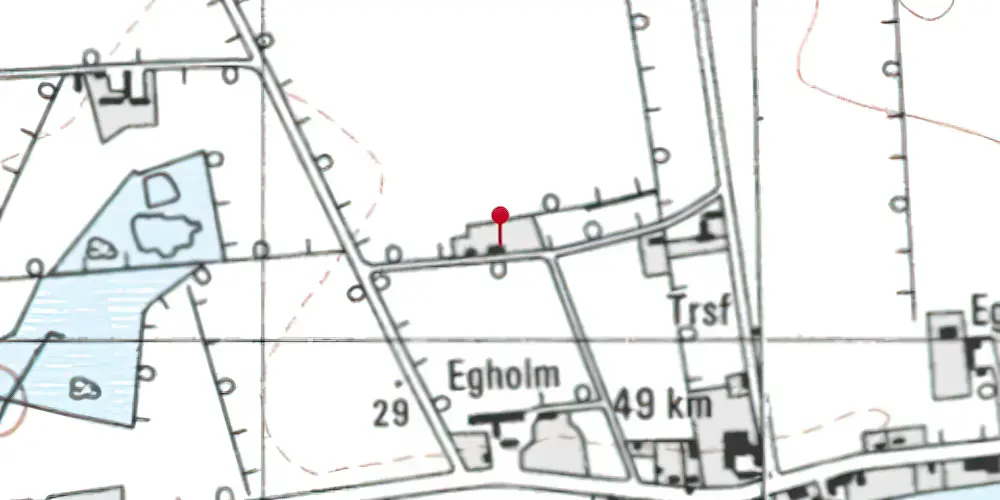 Historisk kort over Eg Station