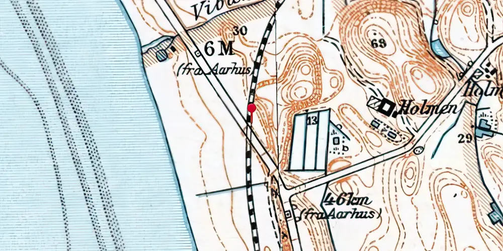 Historisk kort over Vibæk Trinbræt Historisk kort over Vibæk Trinbræt