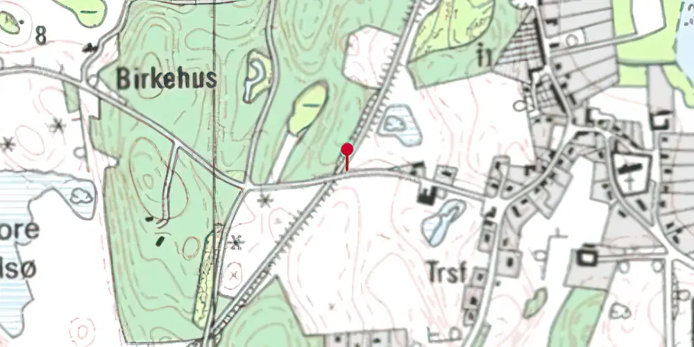 Historisk kort over Dråby Trinbræt Historisk kort over Dråby Trinbræt