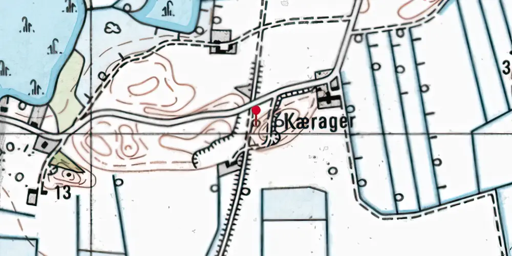 Historisk kort over Stubbe Trinbræt