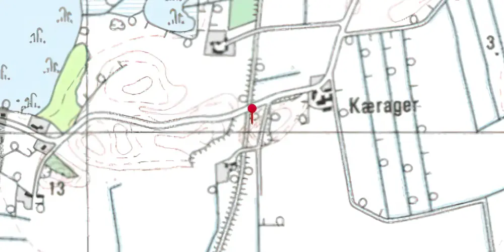 Historisk kort over Stubbe Trinbræt