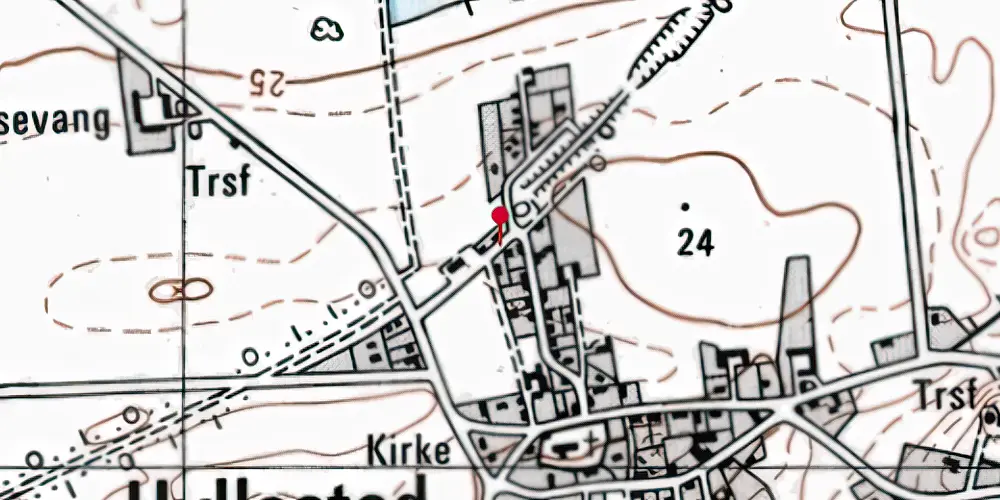 Historisk kort over Hyllested Station Historisk kort over Hyllested Station