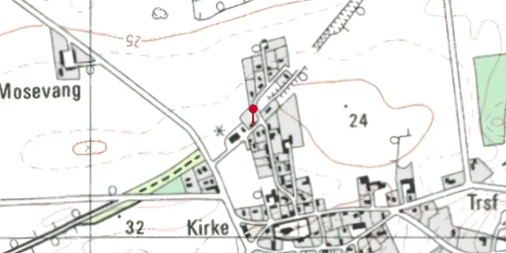 Historisk kort over Hyllested Station Historisk kort over Hyllested Station