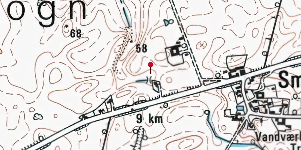 Historisk kort over Tingerup Trinbræt