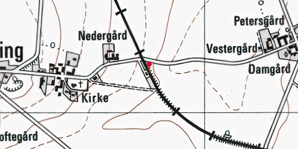 Historisk kort over Halling Station Historisk kort over Halling Station