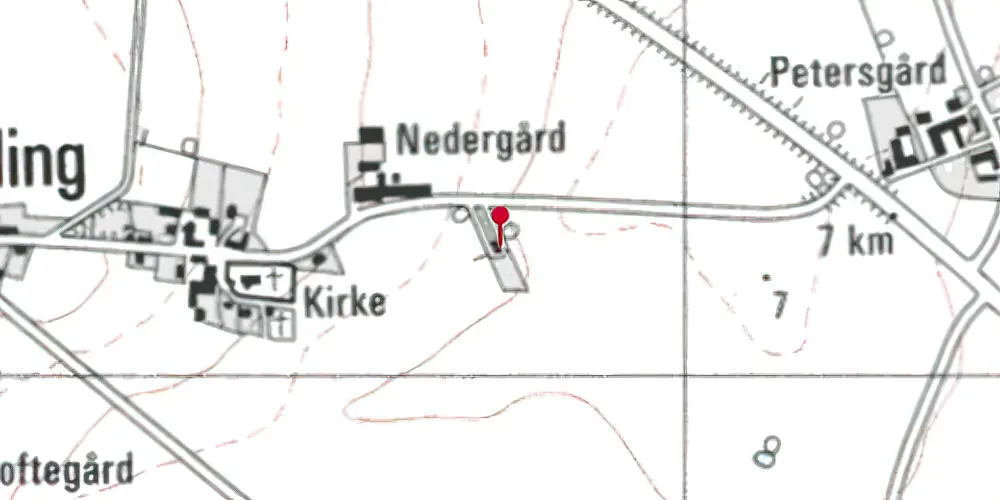 Historisk kort over Halling Station Historisk kort over Halling Station