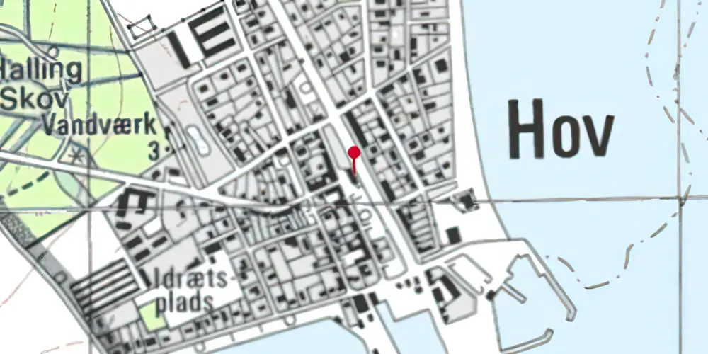 Historisk kort over Hou Station